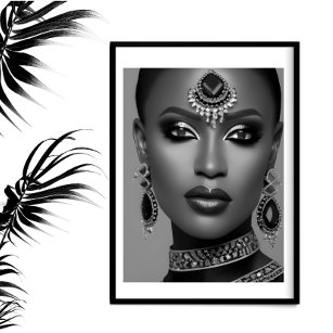 Affiche Mode femme bijouterie noire africaine