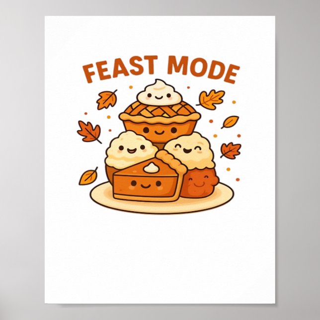 Affiche Mode Fête - Cute Confort d'automne Boxy T (Devant)