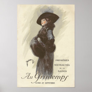 Affiche Mode française édouardienne