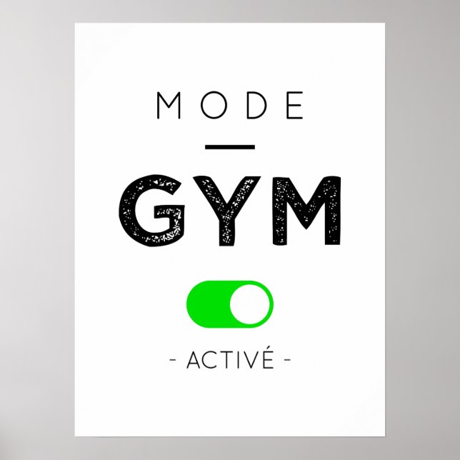 Affiche Mode gym active (Devant)