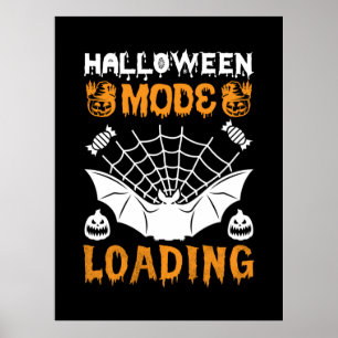 Affiche Mode Halloween Chargement Anniversaire