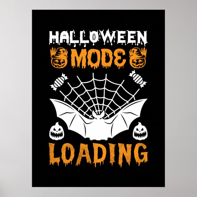 Affiche Mode Halloween Chargement Anniversaire (Devant)
