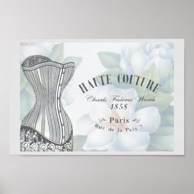 Affiche Mode Haute Couture vintage (Devant)