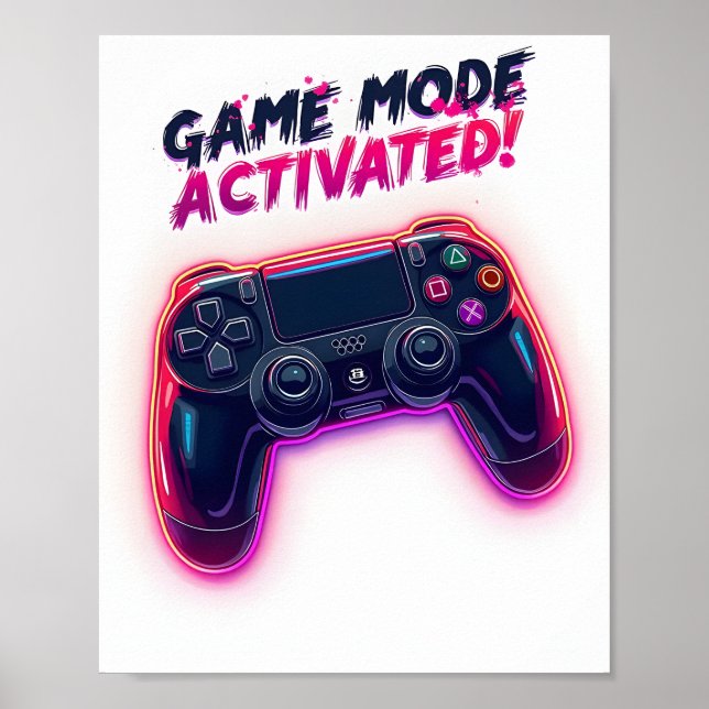 Affiche Mode jeu activé (Devant)