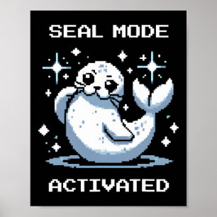 Affiche Mode Jointure Activé Pixel Art Jointure Rétro Styl