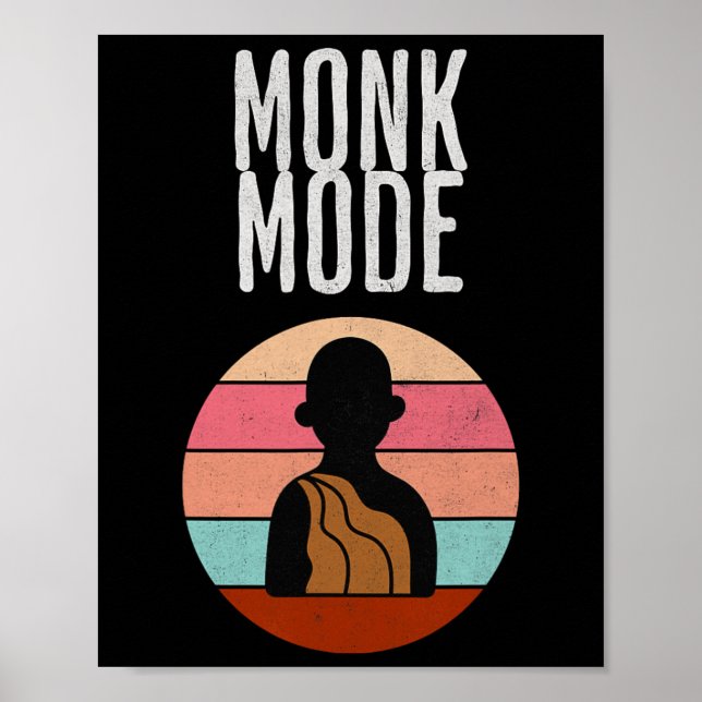 Affiche Mode Moine, Zen et Yoga, Méditation, bouddhiste, R (Devant)