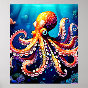 Affiche Mode Octopus coloré