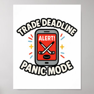 Affiche Mode Panique à la Date Limite de Transfert Drôle d