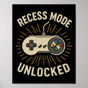 Affiche Mode Récréation Débloqué Contrôleur de jeu vidéo r