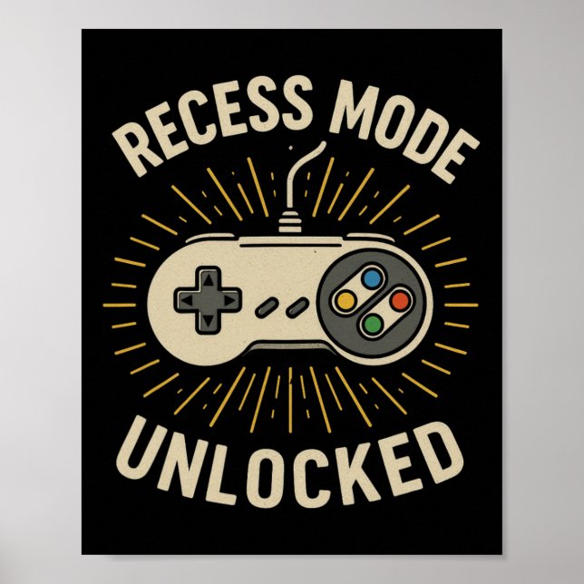 Affiche Mode Récréation Débloqué Contrôleur de jeu vidéo r (Devant)