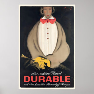 Affiche Mode Rétro Durable Das Schone Hemd Vintage