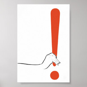 Affiche Mode rétro Vintage Exclamation Point