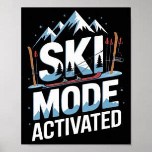 Affiche Mode Ski Activé Voyage Montagne Hivernale Ski