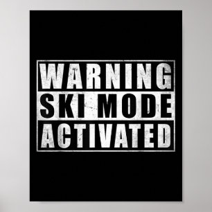Affiche Mode Ski Avertissement activé
