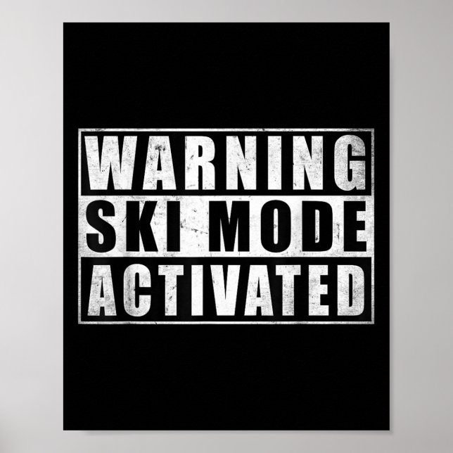Affiche Mode Ski Avertissement activé (Devant)
