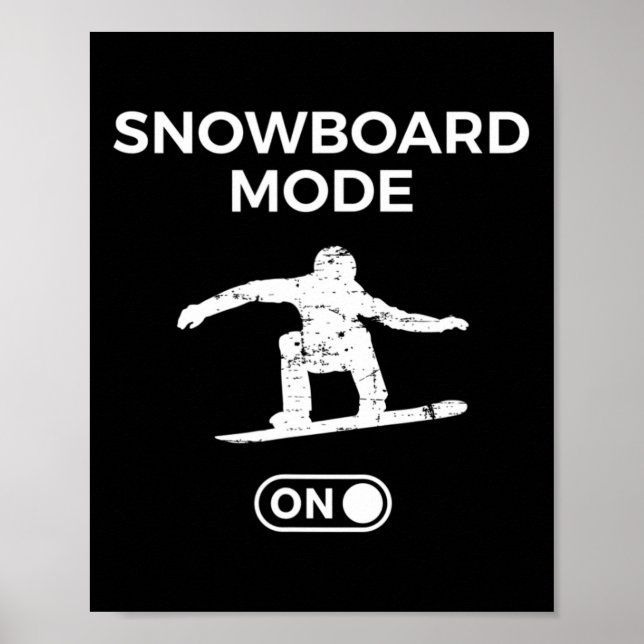 Affiche Mode Snowboard Sur La Citation Snowboard Snowboard (Devant)