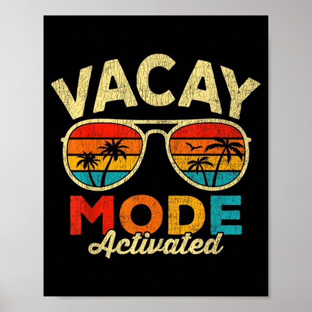 Affiche Mode vacances activé plage tropicale été (Devant)