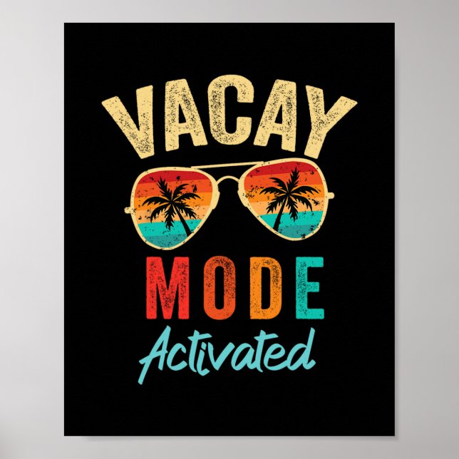 Affiche Mode Vacances Activé Vacances Été Croisière Séjour (Devant)