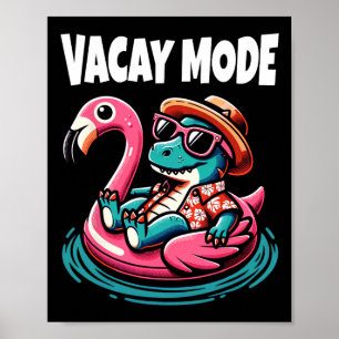 Affiche Mode vacances dinosaure mignon Vacances en famille
