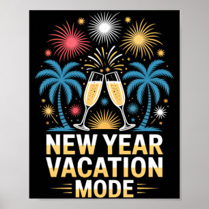 Affiche Mode vacances nouvel an homme heureux nouvel an