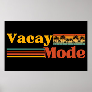 AFFICHE MODE VACANCES PALMIER FAMILLE VACANCES