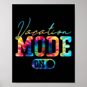 Affiche Mode vacances Summer Tie Dye Family Beach Vacay Mo