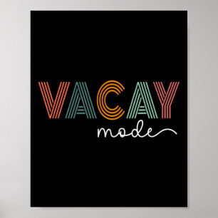 Affiche Mode vacances vintage pour les vacances en famille