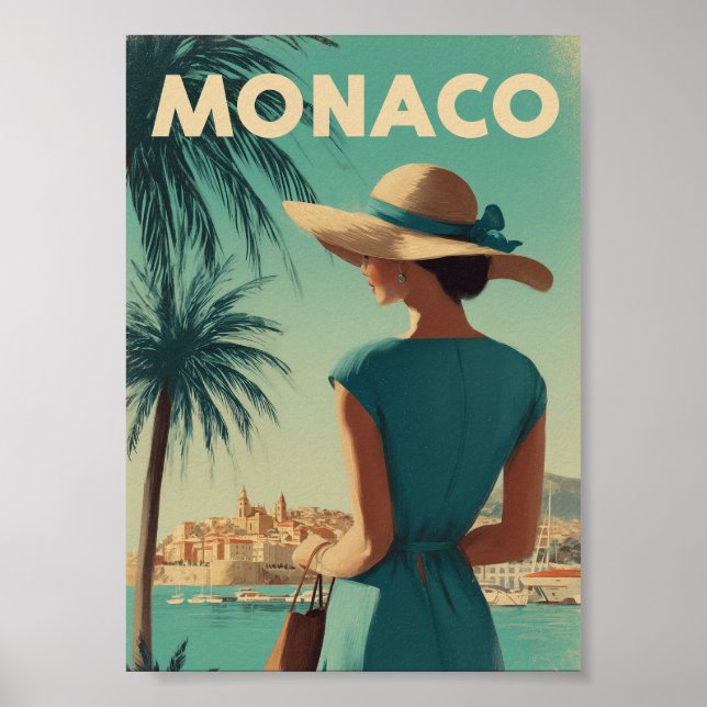 Affiche Mode vintage de Monaco (Devant)