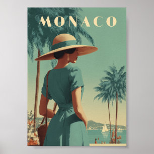 Affiche Mode vintage Monaco années 50