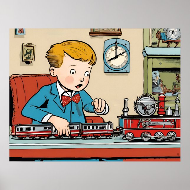 Affiche Model Trains - Jouets pour enfants (Devant)