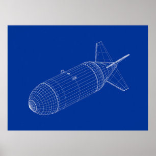 Affiche Modèle 3D de bombe à gravité nucléaire
