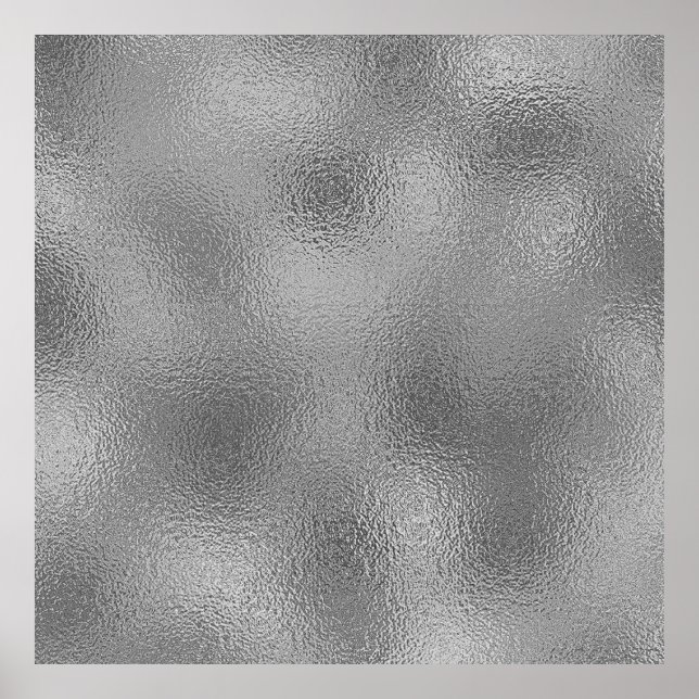 Affiche Modèle blanc argenté Ajouter un texte (Devant)