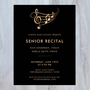 Affiche Modèle d'affiche de concert de musique de récital