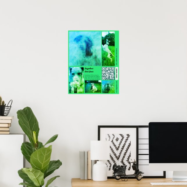 Affiche Modèle d'affiche de promotion de chenil de Grand D (Bureau à domicile)