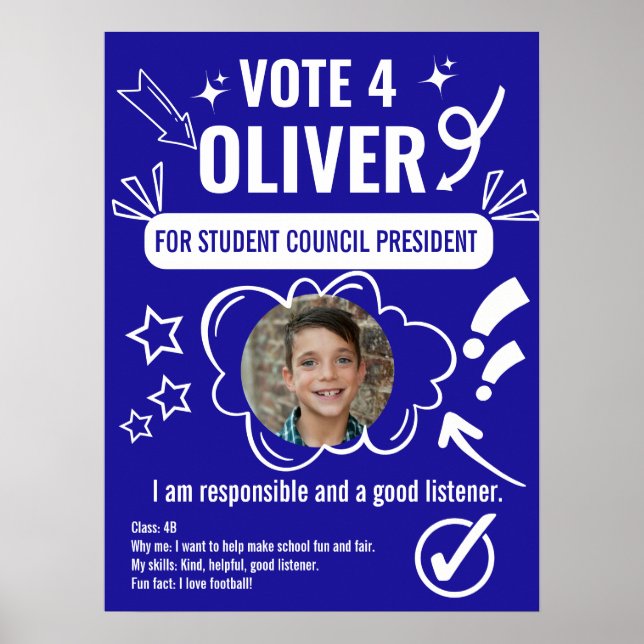 Affiche Modèle d'affiche de vote du Conseil scolaire pour  (Devant)