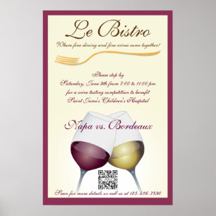 Affiche Modèle d'affiche Fine Dining Française