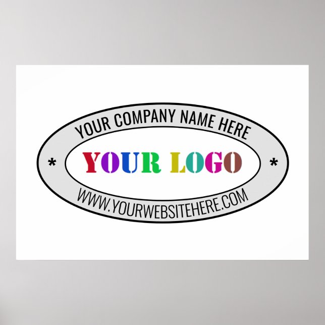 Affiche Modèle d'affiche promotionnelle avec logo d'entrep (Devant)