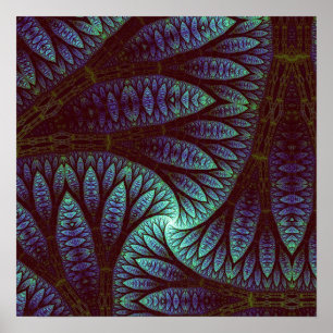 Affiche Modèle d'arbre fractal