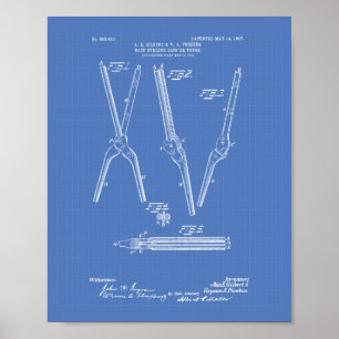 Affiche Modèle d'art de brevet du fer de bordage de