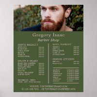 Modèle de barbe rousse, Liste de prix des barbiers