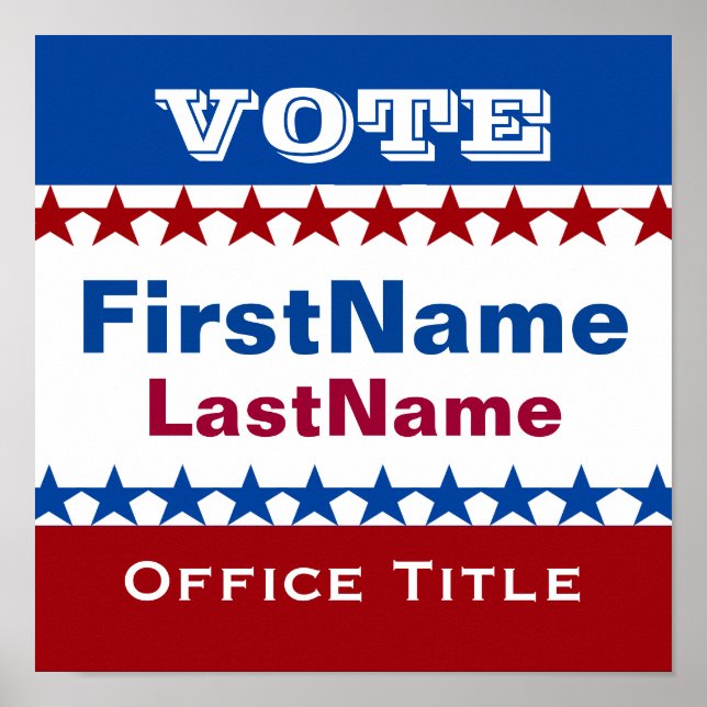 Affiche Modèle de campagne personnalisé (Devant)