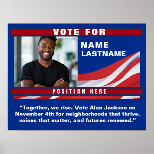Affiche Modèle de campagne politique personnalisé