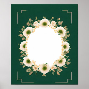 Affiche Modèle de carte Faire-part de mariage vide