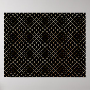 Affiche Modèle de Chaîne de Clôture en Or Moderne Élégant