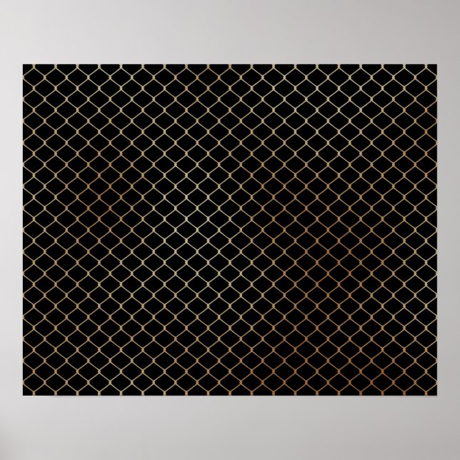 Affiche Modèle de Chaîne de Clôture en Or Moderne Élégant  (Devant)