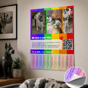 Affiche modèle de chiots à vendre imprimable