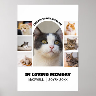 Affiche Modèle de collage photo de mémorial pour chat 7 Ho