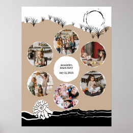 Affiche Modèle de collage photo pour fête d'anniversaire d