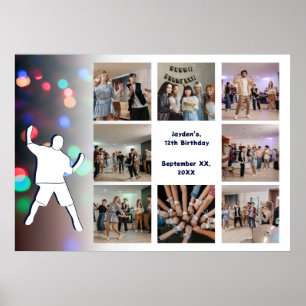 Affiche Modèle de collage photo pour fête de 12 ans