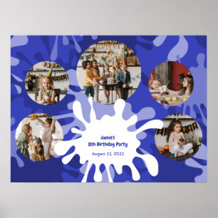 Affiche Modèle de collage pour anniversaire d'art moderne 